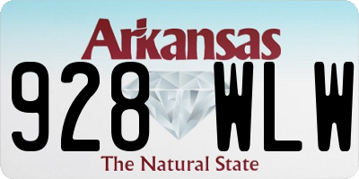 AR license plate 928WLW