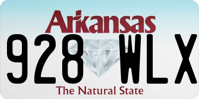 AR license plate 928WLX