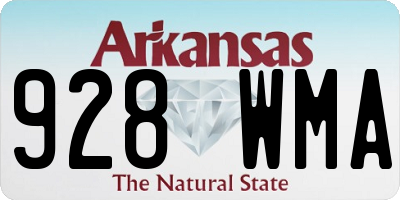 AR license plate 928WMA
