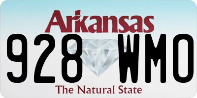 AR license plate 928WMO