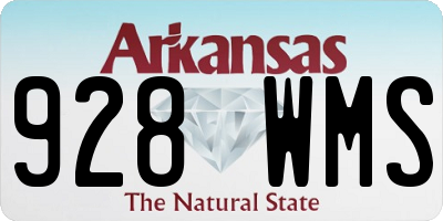 AR license plate 928WMS