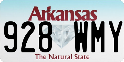 AR license plate 928WMY
