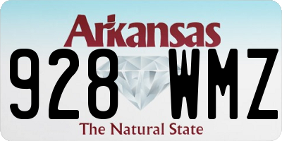 AR license plate 928WMZ