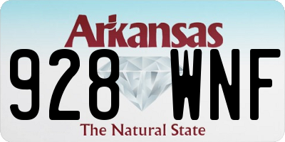 AR license plate 928WNF