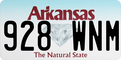 AR license plate 928WNM