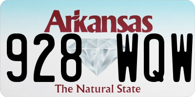 AR license plate 928WQW