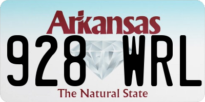 AR license plate 928WRL