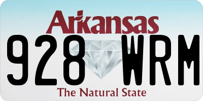AR license plate 928WRM