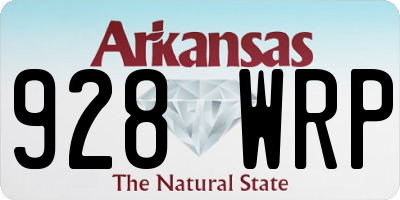 AR license plate 928WRP