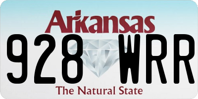 AR license plate 928WRR