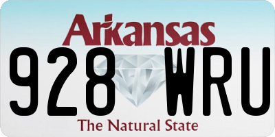 AR license plate 928WRU