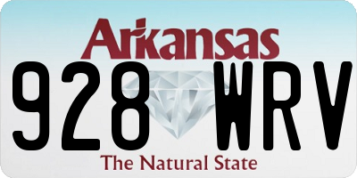 AR license plate 928WRV