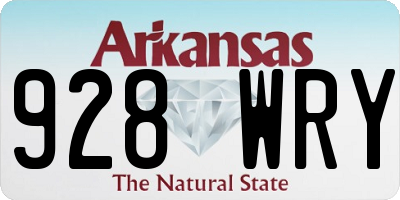 AR license plate 928WRY
