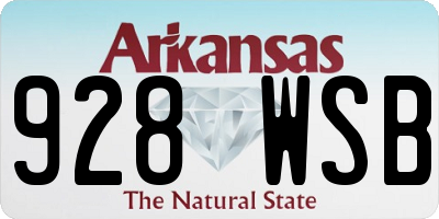 AR license plate 928WSB