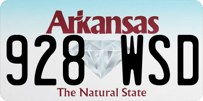 AR license plate 928WSD