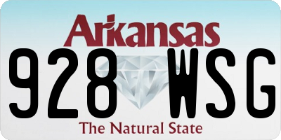 AR license plate 928WSG