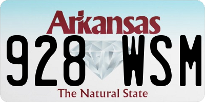 AR license plate 928WSM