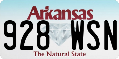 AR license plate 928WSN