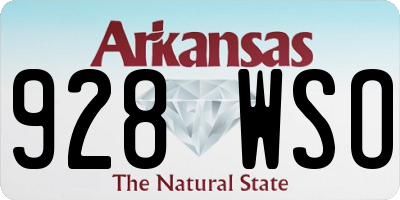 AR license plate 928WSO