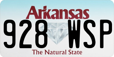 AR license plate 928WSP
