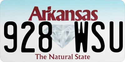 AR license plate 928WSU