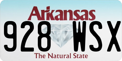 AR license plate 928WSX