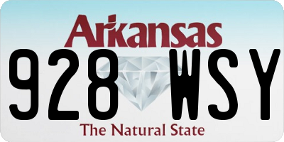 AR license plate 928WSY