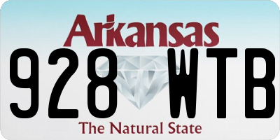 AR license plate 928WTB