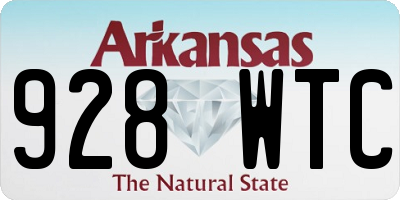 AR license plate 928WTC