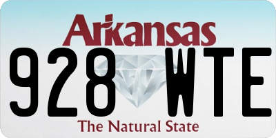 AR license plate 928WTE