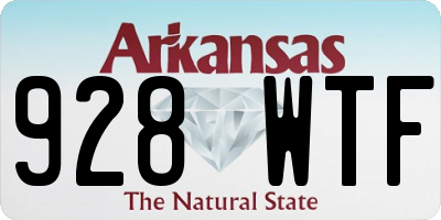 AR license plate 928WTF