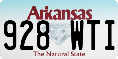 AR license plate 928WTI