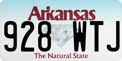 AR license plate 928WTJ