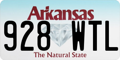 AR license plate 928WTL
