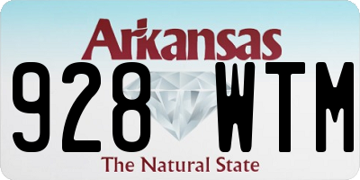 AR license plate 928WTM