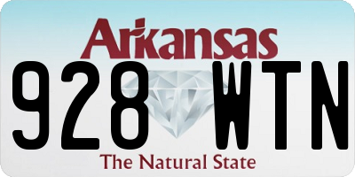 AR license plate 928WTN