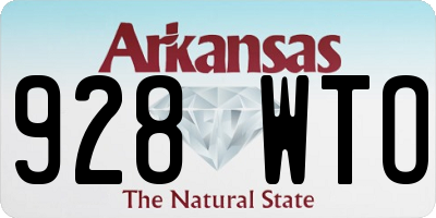 AR license plate 928WTO