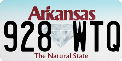 AR license plate 928WTQ