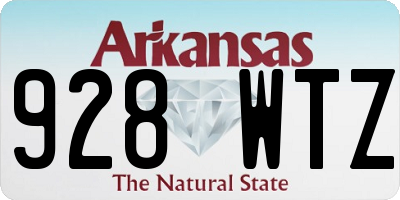 AR license plate 928WTZ