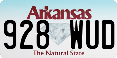 AR license plate 928WUD