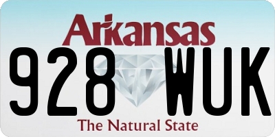AR license plate 928WUK