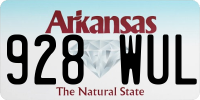 AR license plate 928WUL