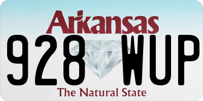 AR license plate 928WUP