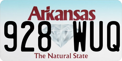AR license plate 928WUQ