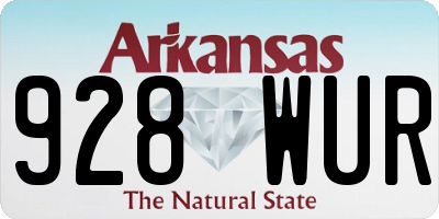 AR license plate 928WUR