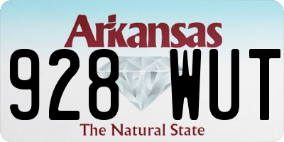 AR license plate 928WUT