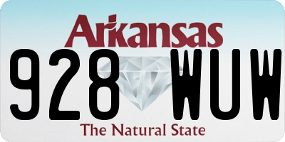 AR license plate 928WUW