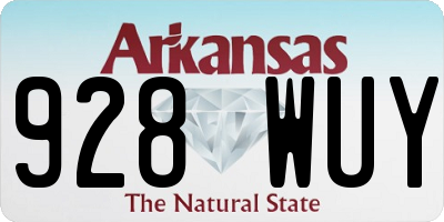 AR license plate 928WUY