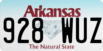 AR license plate 928WUZ
