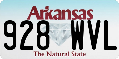 AR license plate 928WVL